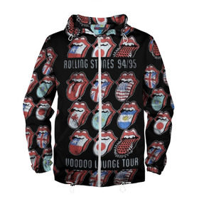Мужская ветровка 3D с принтом The Rolling Stones в Новосибирске, 100% полиэстер | подол и капюшон оформлены резинкой с фиксаторами, два кармана без застежек по бокам, один потайной карман на груди | англия | аргентина | блюз рок | канада | мик джаггер | музыка | песни | психоделический рок | ритм н блюз | рок | рок н ролл | ролинг | рот | стоун | стоунз | сша | флаг | язык | япония