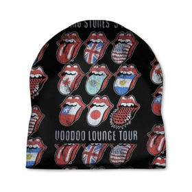 Шапка 3D с принтом The Rolling Stones в Новосибирске, 100% полиэстер | универсальный размер, печать по всей поверхности изделия | англия | аргентина | блюз рок | канада | мик джаггер | музыка | песни | психоделический рок | ритм н блюз | рок | рок н ролл | ролинг | рот | стоун | стоунз | сша | флаг | язык | япония