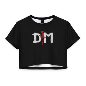 Женская футболка 3D укороченная с принтом Depeche mode в Новосибирске, 100% полиэстер | круглая горловина, длина футболки до линии талии, рукава с отворотами | Тематика изображения на принте: depeche mode | music | альтернатива | музыка | рок