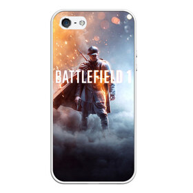 Чехол для iPhone 5/5S матовый с принтом Battlefield One в Новосибирске, Силикон | Область печати: задняя сторона чехла, без боковых панелей | Тематика изображения на принте: battlefield 1 | battlefield one | dice | ea | electronic arts | frostbite | tm | батлфилд 1