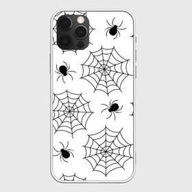 Чехол для iPhone 12 Pro Max с принтом Паутинка в Новосибирске, Силикон |  | Тематика изображения на принте: белый | паук | паутина | узор | хэллоуин | черный