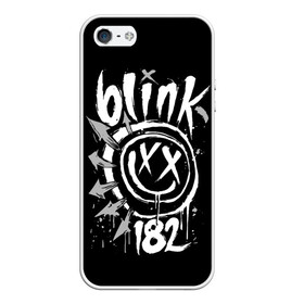 Чехол для iPhone 5/5S матовый с принтом Blink-182 в Новосибирске, Силикон | Область печати: задняя сторона чехла, без боковых панелей | blink | california | pop | punk | rock | группа | калифорния | панк | рок