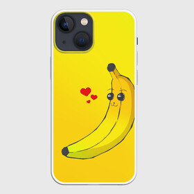 Чехол для iPhone 13 mini с принтом Just Banana (Yellow) в Новосибирске,  |  | banana | банан | желтый | оранжевый | фрукты