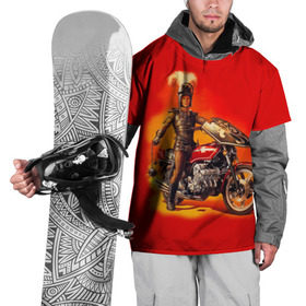 Накидка на куртку 3D с принтом Всадник в Новосибирске, 100% полиэстер |  | Тематика изображения на принте: bike | harley | honda | kawasaki | moto | suzuki | yamaha | байкер | всадник | мотоцикл | рыцарь