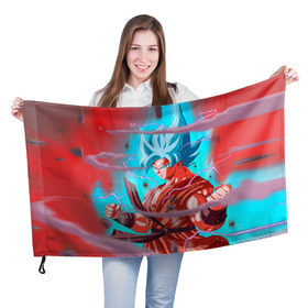 Флаг 3D с принтом Dragon Ball в Новосибирске, 100% полиэстер | плотность ткани — 95 г/м2, размер — 67 х 109 см. Принт наносится с одной стороны | anime | dragon ball | драконий жемчуг | жемчуг дракона