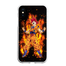 Чехол для iPhone XS Max матовый с принтом Dragon Ball в Новосибирске, Силикон | Область печати: задняя сторона чехла, без боковых панелей | Тематика изображения на принте: anime | dragon ball | goku | драгон болл