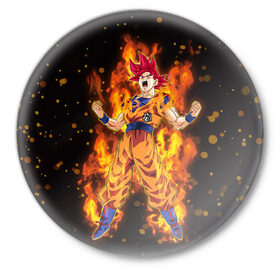 Значок с принтом Dragon Ball в Новосибирске,  металл | круглая форма, металлическая застежка в виде булавки | Тематика изображения на принте: anime | dragon ball | goku | драгон болл