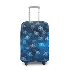 Чехол для чемодана 3D с принтом Летающие макаронные монстры в Новосибирске, 86% полиэфир, 14% спандекс | двустороннее нанесение принта, прорези для ручек и колес | галактикаб паттерн | звезды | космос | лапша | лмм | мем | пастафарианство | спагетти | тефтели | фрикадельки