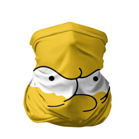 Бандана-труба 3D с принтом Simpsons Lemon Face в Новосибирске, 100% полиэстер, ткань с особыми свойствами — Activecool | плотность 150‒180 г/м2; хорошо тянется, но сохраняет форму | лимонное | лицо | симпсоны