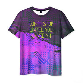 Мужская футболка 3D с принтом Не сдавайся! в Новосибирске, 100% полиэфир | прямой крой, круглый вырез горловины, длина до линии бедер | color | fashion | inspiratoin | style | trend | win | winner