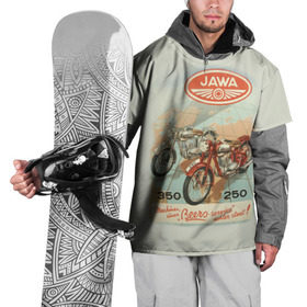 Накидка на куртку 3D с принтом JAWA в Новосибирске, 100% полиэстер |  | bike | jawa | moto | sport | байк | мото | спорт | ява