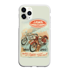 Чехол для iPhone 11 Pro матовый с принтом JAWA в Новосибирске, Силикон |  | Тематика изображения на принте: bike | jawa | moto | sport | байк | мото | спорт | ява