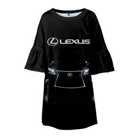 Детское платье 3D с принтом Lexus в Новосибирске, 100% полиэстер | прямой силуэт, чуть расширенный к низу. Круглая горловина, на рукавах — воланы | auto | lexus | sport | toyota | автомобиль | внедорожник | машина | спорт