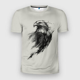 Мужская футболка 3D спортивная с принтом Орел в Новосибирске, 100% полиэстер с улучшенными характеристиками | приталенный силуэт, круглая горловина, широкие плечи, сужается к линии бедра | Тематика изображения на принте: eagle | орел | природа | птица | сокол | хищник