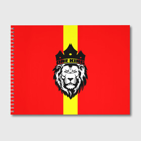 Альбом для рисования с принтом One King в Новосибирске, 100% бумага
 | матовая бумага, плотность 200 мг. | king | leo | зверь | король | кошка | лев | природа | хищник | царь