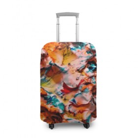 Чехол для чемодана 3D с принтом Tie-Dye в Новосибирске, 86% полиэфир, 14% спандекс | двустороннее нанесение принта, прорези для ручек и колес | abstraction | color | spray | tie dye | абстракция | акварель | живопись | искусство | краски | текстуры | цветные краски | яркие цвета