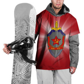Накидка на куртку 3D с принтом КГБ в Новосибирске, 100% полиэстер |  | Тематика изображения на принте: закон | кгб | охрана | россия | ссср | цру | шпион