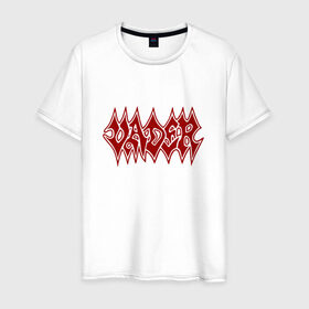 Мужская футболка хлопок с принтом Vader death metal логотип в Новосибирске, 100% хлопок | прямой крой, круглый вырез горловины, длина до линии бедер, слегка спущенное плечо. | 
