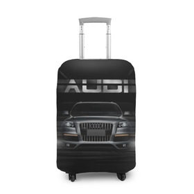 Чехол для чемодана 3D с принтом Audi Q7 скорость в Новосибирске, 86% полиэфир, 14% спандекс | двустороннее нанесение принта, прорези для ручек и колес | audi | авто | автомобиль | ауди | кольца | красивая | кроссовер | крутая | марка | машина | надпись | немецкая иномарка | прикольная | тачка | черная | эмблема