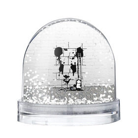 Снежный шар с принтом Панда вандал в Новосибирске, Пластик | Изображение внутри шара печатается на глянцевой фотобумаге с двух сторон | бамбук | бамбуковый медведь | банка | животное | зубы | капли | когти | краска | красная книга | лапы | мишка | панда | подтеки | прикол | прикольный | рисует | следы | черный | япония