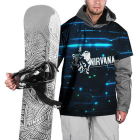 Накидка на куртку 3D с принтом Схема Nirvana (Курт Кобейн) в Новосибирске, 100% полиэстер |  | kurt cobain | микросхема | нирвана | плата