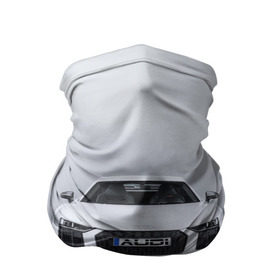 Бандана-труба 3D с принтом Audi серебро в Новосибирске, 100% полиэстер, ткань с особыми свойствами — Activecool | плотность 150‒180 г/м2; хорошо тянется, но сохраняет форму | Тематика изображения на принте: ауди | машина