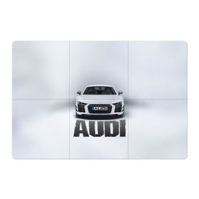 Магнитный плакат 3Х2 с принтом Audi серебро в Новосибирске, Полимерный материал с магнитным слоем | 6 деталей размером 9*9 см | ауди | машина
