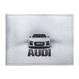Обложка для студенческого билета с принтом Audi серебро в Новосибирске, натуральная кожа | Размер: 11*8 см; Печать на всей внешней стороне | Тематика изображения на принте: ауди | машина