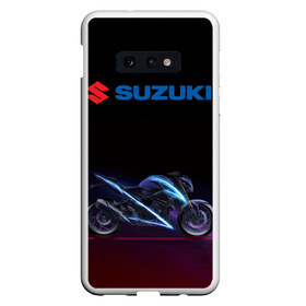 Чехол для Samsung S10E с принтом Suzuki в Новосибирске, Силикон | Область печати: задняя сторона чехла, без боковых панелей | suzuki | байк | мотик | мото | мотоцикл | спортбайк | сузуки