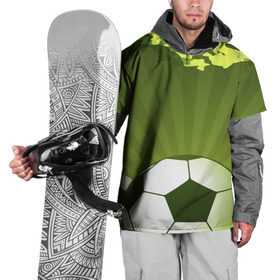 Накидка на куртку 3D с принтом Футбол без границ в Новосибирске, 100% полиэстер |  | зеленый | игра | мяч | поле