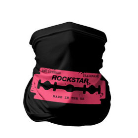Бандана-труба 3D с принтом Rockstar Razor в Новосибирске, 100% полиэстер, ткань с особыми свойствами — Activecool | плотность 150‒180 г/м2; хорошо тянется, но сохраняет форму | auto | dead | grand | red | redemption | theft | бритва | гта | лезвие | рокстар