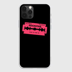 Чехол для iPhone 12 Pro с принтом Rockstar Razor в Новосибирске, силикон | область печати: задняя сторона чехла, без боковых панелей | auto | dead | grand | red | redemption | theft | бритва | гта | лезвие | рокстар