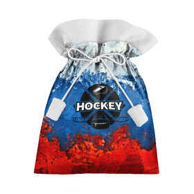 Подарочный 3D мешок с принтом Хоккей триколор в Новосибирске, 100% полиэстер | Размер: 29*39 см | Тематика изображения на принте: bandy | hockey | клюшка | коньки | лед | россия | русский хоккей | спорт | хоккей | чемпионат