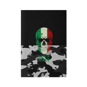 Обложка для паспорта матовая кожа с принтом Made in Italy в Новосибирске, натуральная матовая кожа | размер 19,3 х 13,7 см; прозрачные пластиковые крепления | camouflage | made in italy | skull | абстракция | города | италия | камуфляж | нация | страны | текстуры | череп