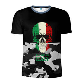 Мужская футболка 3D спортивная с принтом Made in Italy в Новосибирске, 100% полиэстер с улучшенными характеристиками | приталенный силуэт, круглая горловина, широкие плечи, сужается к линии бедра | camouflage | made in italy | skull | абстракция | города | италия | камуфляж | нация | страны | текстуры | череп
