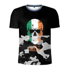 Мужская футболка 3D спортивная с принтом Made in Ireland в Новосибирске, 100% полиэстер с улучшенными характеристиками | приталенный силуэт, круглая горловина, широкие плечи, сужается к линии бедра | camouflage | made in ireland | skull | абстракция | города | ирландия | камуфляж | нация | страны | текстуры | череп