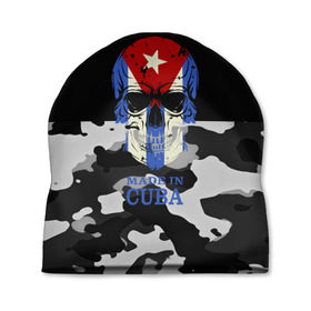 Шапка 3D с принтом Made in Cuba в Новосибирске, 100% полиэстер | универсальный размер, печать по всей поверхности изделия | camouflage | made in cuba | skull | абстракция | города | камуфляж | куба | нация | страны | текстуры | череп