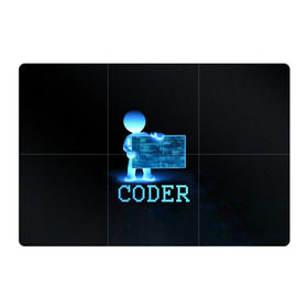 Магнитный плакат 3Х2 с принтом Coder - программист кодировщик в Новосибирске, Полимерный материал с магнитным слоем | 6 деталей размером 9*9 см | it | programmer | голова | загрузка | код | надпись | неоновый | ноги | программный | руки | светящийся | страница | технологии | хакер | человек | человечек | шифровальщик | экран