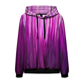 Мужская толстовка 3D с принтом фиолетово-черные краски в Новосибирске, 100% полиэстер | двухслойный капюшон со шнурком для регулировки, мягкие манжеты на рукавах и по низу толстовки, спереди карман-кенгуру с мягким внутренним слоем. | color | violet | акварель | краски | полосы | фиолетовый | цвет | черный | ярко