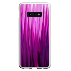 Чехол для Samsung S10E с принтом фиолетово-черные краски в Новосибирске, Силикон | Область печати: задняя сторона чехла, без боковых панелей | color | violet | акварель | краски | полосы | фиолетовый | цвет | черный | ярко