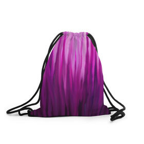 Рюкзак-мешок 3D с принтом фиолетово-черные краски в Новосибирске, 100% полиэстер | плотность ткани — 200 г/м2, размер — 35 х 45 см; лямки — толстые шнурки, застежка на шнуровке, без карманов и подкладки | color | violet | акварель | краски | полосы | фиолетовый | цвет | черный | ярко