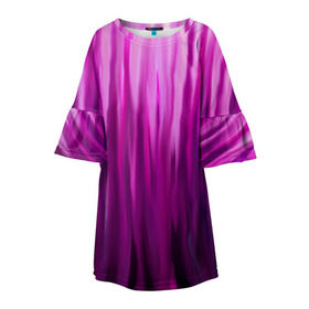 Детское платье 3D с принтом фиолетово-черные краски в Новосибирске, 100% полиэстер | прямой силуэт, чуть расширенный к низу. Круглая горловина, на рукавах — воланы | color | violet | акварель | краски | полосы | фиолетовый | цвет | черный | ярко