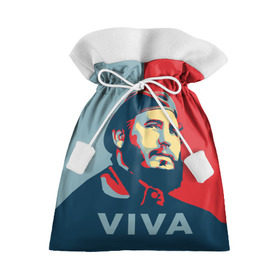 Подарочный 3D мешок с принтом Фидель Кастро в Новосибирске, 100% полиэстер | Размер: 29*39 см | cuba | fidel | диктатор | коммунизм | куба | президент | фидель