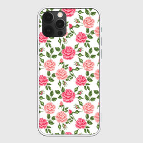 Чехол для iPhone 12 Pro Max с принтом Розы Паттерн в Новосибирске, Силикон |  | абстракция | коллаж | паттерн | растения | розы | цветы