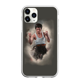 Чехол для iPhone 11 Pro матовый с принтом Брюс Ли в Новосибирске, Силикон |  | актер | блюс | боец | каратэ | кунг фу | ли | спорт