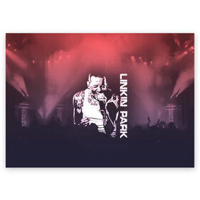 Поздравительная открытка с принтом Linkin Park (Честер) в Новосибирске, 100% бумага | плотность бумаги 280 г/м2, матовая, на обратной стороне линовка и место для марки
 | Тематика изображения на принте: bennington | chester | linkin park | альтернативный метал | альтернативный рок | беннингтон | группа | линкин парк | музыкант | ню метал | певец | рок | рэп | рэп рок | честер | электроник рок