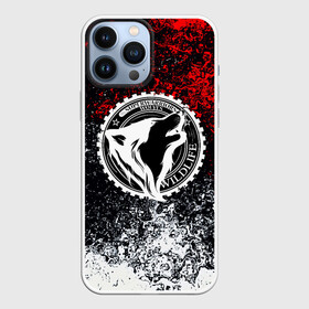 Чехол для iPhone 13 Pro Max с принтом Wolf в Новосибирске,  |  | abstraction | spray | wolf | абстракция | брызги красок | волк | краска | краски | текстура