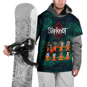 Накидка на куртку 3D с принтом Группа Slipknot в Новосибирске, 100% полиэстер |  | Тематика изображения на принте: slipknot | альтернативный метал | грув метал | комбинезон | маска | метал | мрачный | ню метал | рок