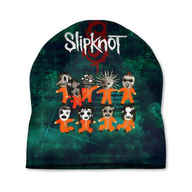 Шапка 3D с принтом Группа Slipknot в Новосибирске, 100% полиэстер | универсальный размер, печать по всей поверхности изделия | slipknot | альтернативный метал | грув метал | комбинезон | маска | метал | мрачный | ню метал | рок