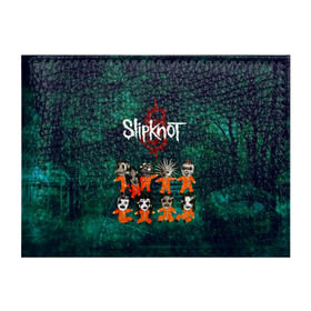 Обложка для студенческого билета с принтом Группа Slipknot в Новосибирске, натуральная кожа | Размер: 11*8 см; Печать на всей внешней стороне | slipknot | альтернативный метал | грув метал | комбинезон | маска | метал | мрачный | ню метал | рок